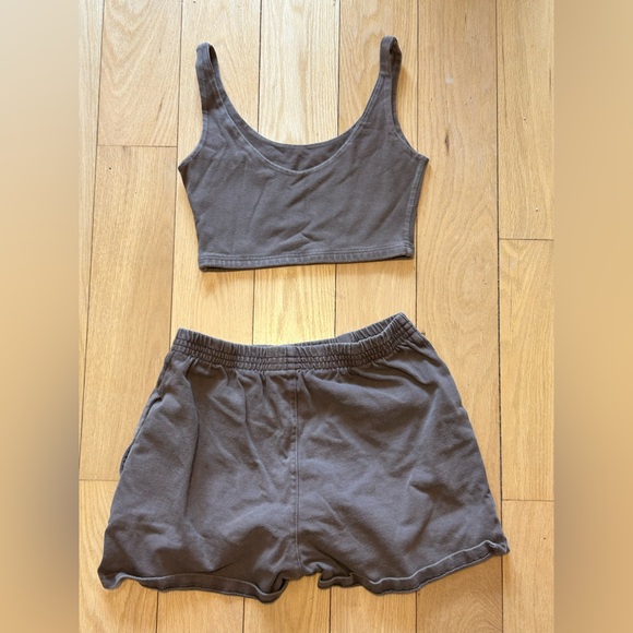 Beautiful Brandy Melville brown Lydia Tank and Shorts set - Picture 1 of 3